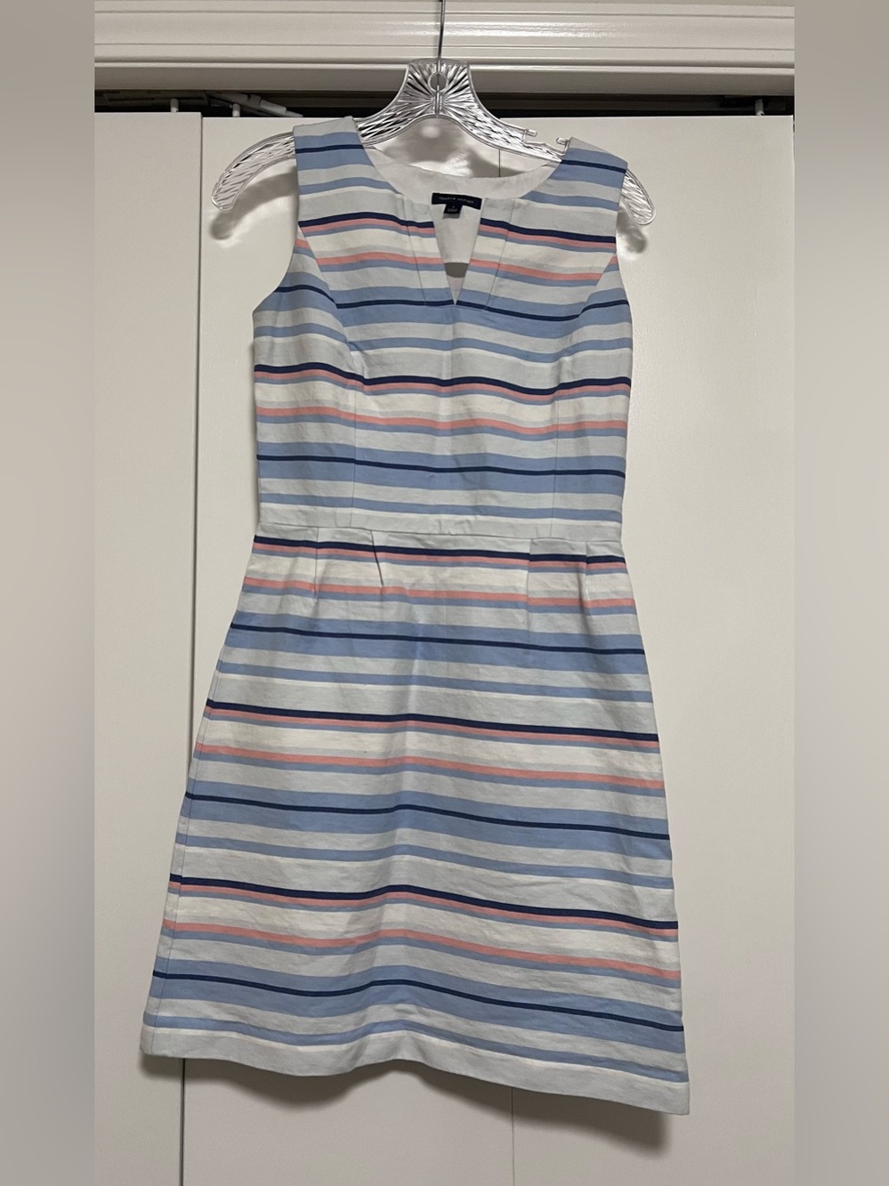 Tommy Hilfiger Women’s Multicolor Pastel Stripes Shift Dress 100% Cotton Size 0